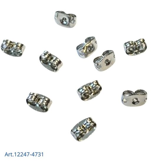 Hobby & Crafting Fun Oorbel achtersluiting platina Nickel free 10st