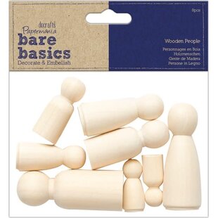 Houten Poppetjes Peg Doll 8st