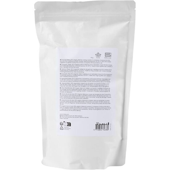 Creotime Sojawas voor Kaarsen in Potten 500gr Crème