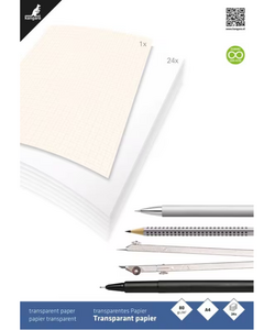 Transparant papierblok A4 80 gr. 24 vellen