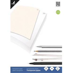 Transparant papierblok A4 80 gr. 24 vellen