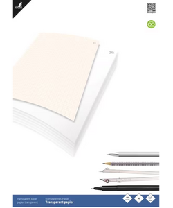 Transparant papierblok A3 80 gr. 24 vellen