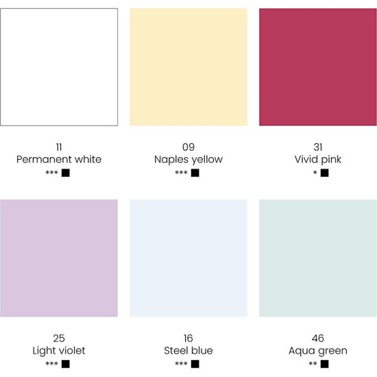 Creativ Company Gouacheverf, pastelkleuren, 6x20ml