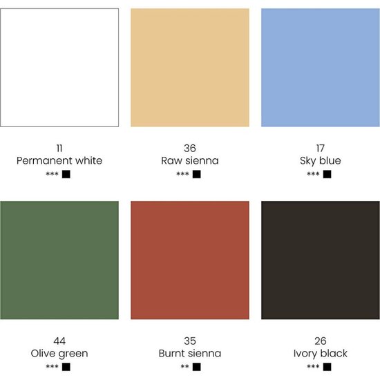 Creativ Company Gouacheverf, Natuurlijke kleuren, 6x20ml