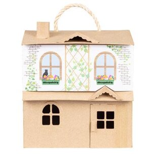 Decopatch papier mache Poppenhuis 25x24x27cm