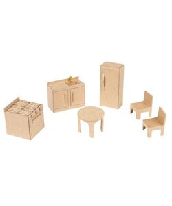 Decopatch papier mache 6 miniatuur accessesoires - Keuken