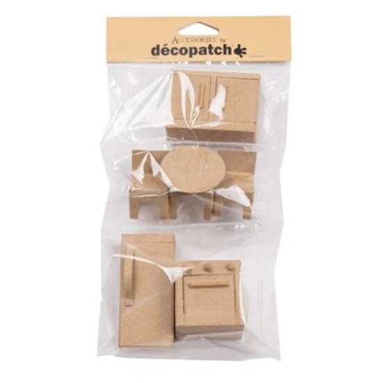 Decopatch Decopatch papier mache 6 miniatuur accessesoires - Keuken