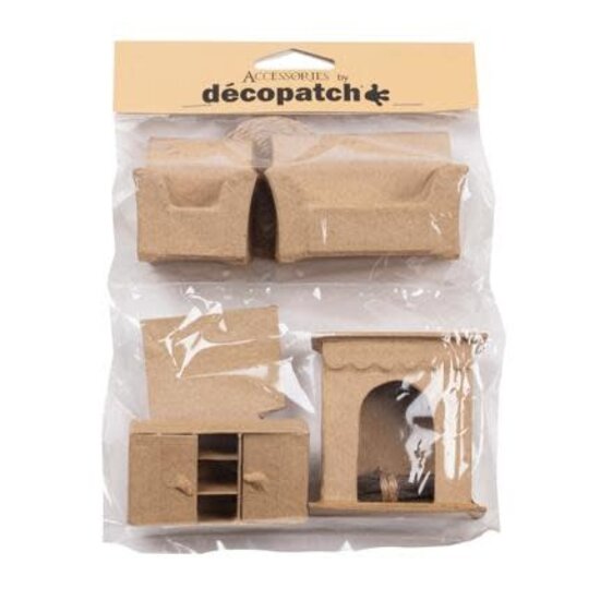 Decopatch Decopatch papier mache 6 miniatuur accessesoires - Woonkamer