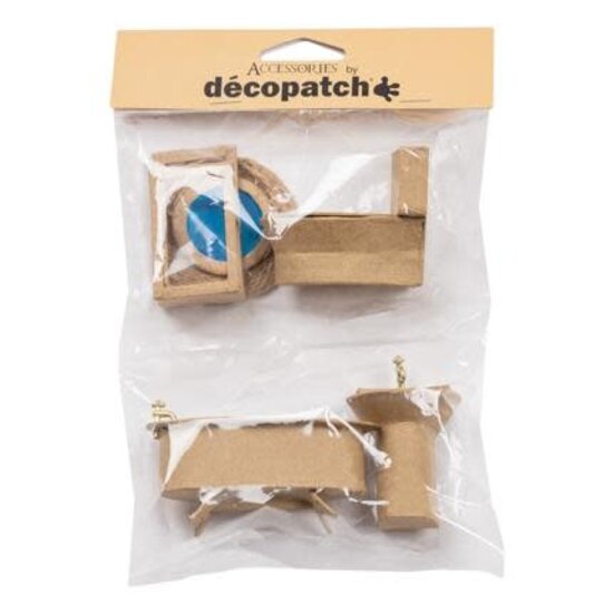 Decopatch Decopatch papier mache 6 miniatuur accessesoires - Badkamer
