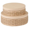 Decopatch Decopatch papier mache rond gevlochten dozen 2st 15x15x4,5 cm, 18x18x6 cm.
