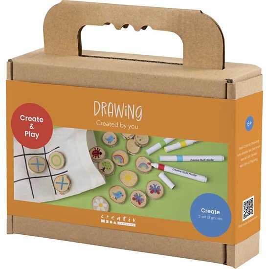 Creativ Company Mini Hobbyset Tekenen Geheugenspel en drie op een rij