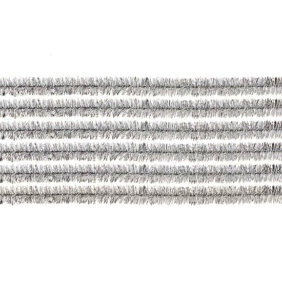 Glorex Inspirations Chenilledraad 8mm 50cm 10st Zilver