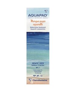 ClaireFontaine Aquapad boekenlegger formaat 6x20, 20vel, 300gr