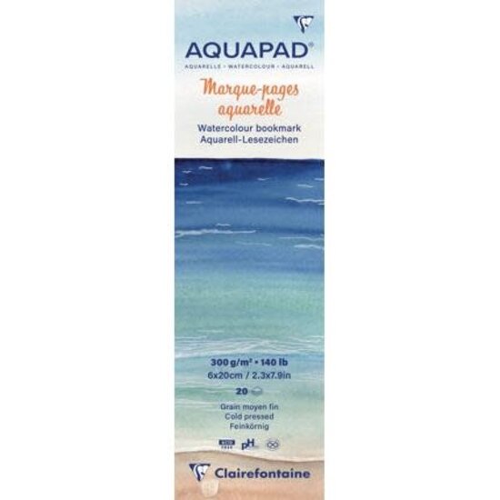 Clairefontaine ClaireFontaine Aquapad boekenlegger formaat 6x20, 20vel, 300gr