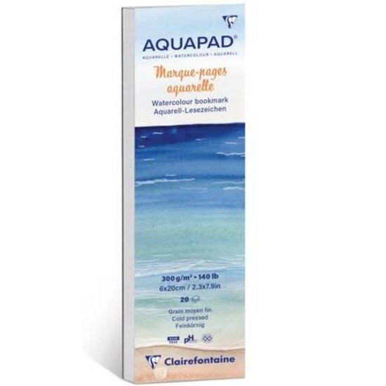 Clairefontaine ClaireFontaine Aquapad boekenlegger formaat 6x20, 20vel, 300gr
