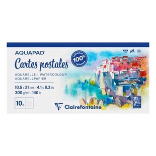 Aquarel postcards 10,1x21, 300gr, 10 vel