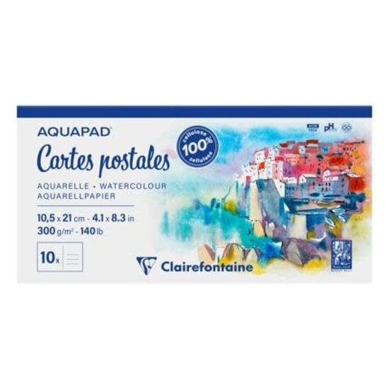 Clairefontaine Aquarel postcards 10,1x21, 300gr, 10 vel