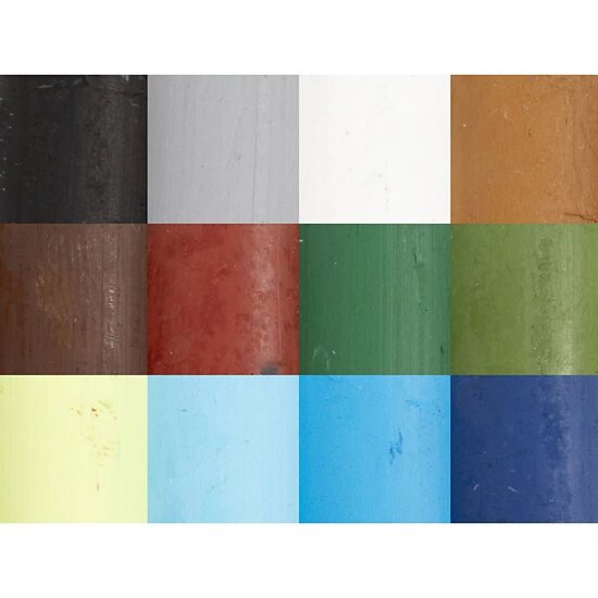 Creativ Company Olie pastels, dikte 11 mm, 12st, Natuurlijke kleuren