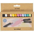 Creativ Company Oliepastels, dikte 11 mm, 12st, pastel kleuren