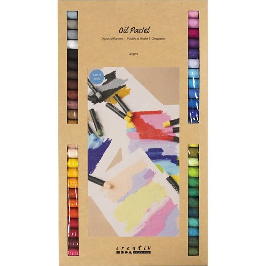 Creativ Company Olie pastels, dikte 11 mm, 48st, diverse kleuren