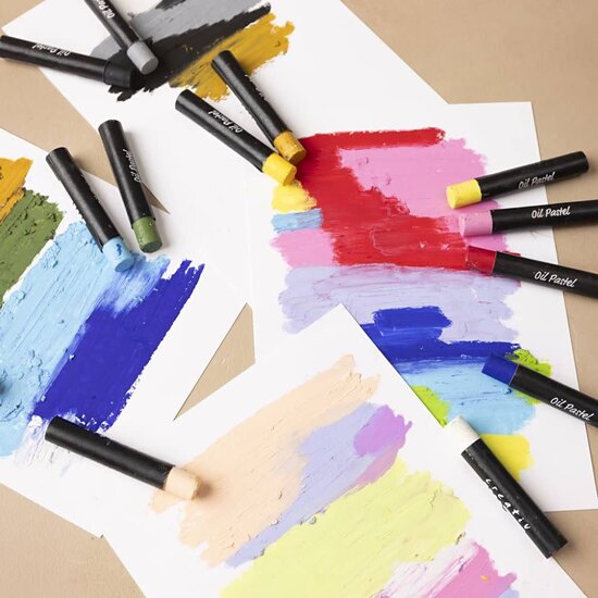 Creativ Company Olie pastels, dikte 11 mm, 48st, diverse kleuren