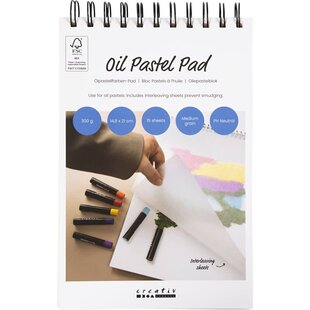 Papier voor olie pastels 14,8x21cm, 300g, 15vel