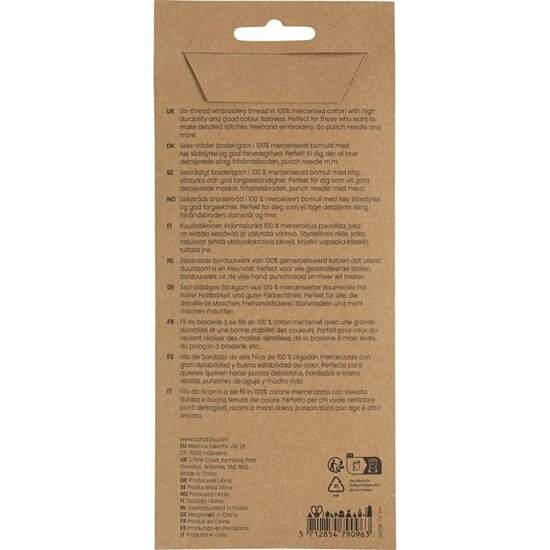 Creativ Company Borduurgaren 10x8m, 1 mm, paars/roze harmonie