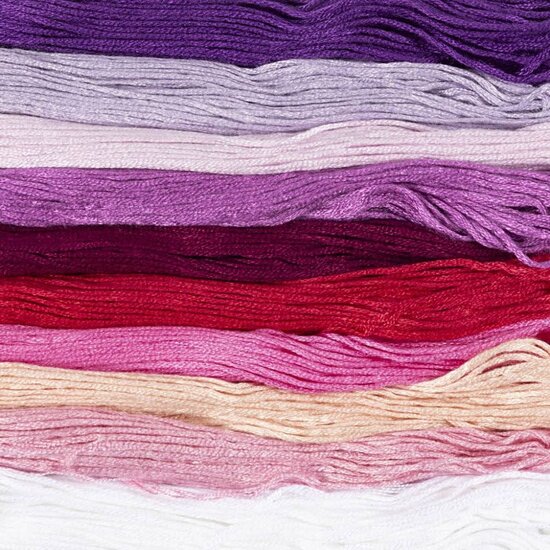 Creativ Company Borduurgaren 10x8m, 1 mm, paars/roze harmonie