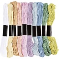 Creativ Company Borduurgaren 10x8m, 1 mm, pastelkleuren