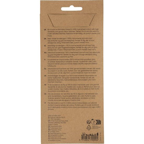 Creativ Company Borduurgaren 10x8m, 1 mm, blauw/groen harmonie