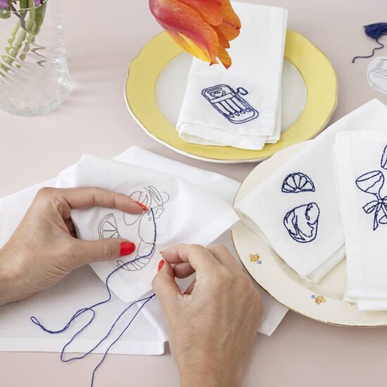 Creativ Company Borduurgaren 10x8m, 1 mm, blauw/groen harmonie