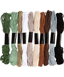 Borduurgaren 10x8m, 1 mm, Natuurlijke kleuren