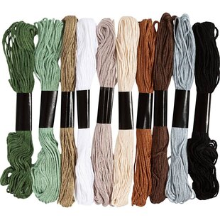 Borduurgaren 10x8m, 1 mm, Natuurlijke kleuren