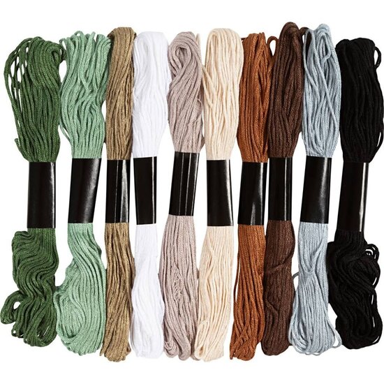 Creativ Company Borduurgaren 10x8m, 1 mm, Natuurlijke kleuren