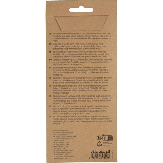 Creativ Company Borduurgaren 10x8m, 1 mm, Natuurlijke kleuren