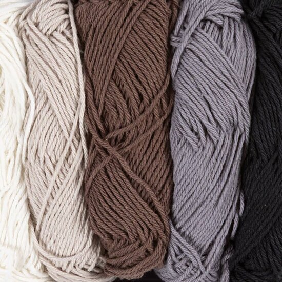 Creativ Company Katoengaren 5x50m, Natuurlijke kleuren