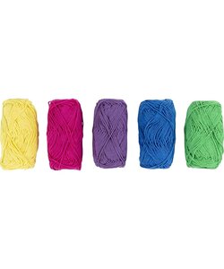 Katoengaren 5x50m, kleurrijk