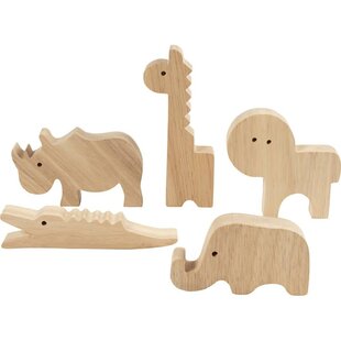 Houten dieren H: 3-14,5 cm, dikte 2 cm, 10st Safari