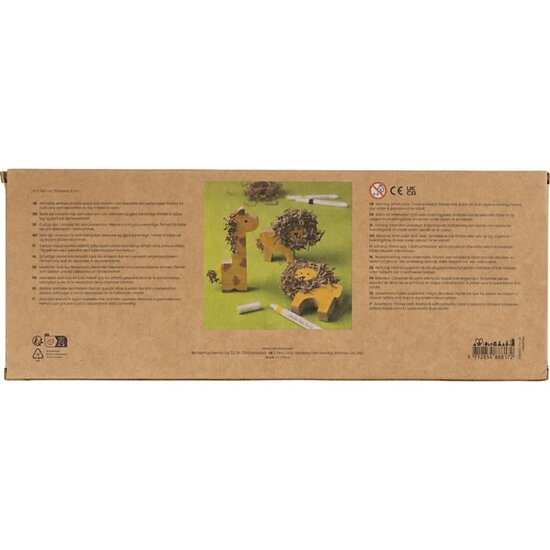 Creativ Company Houten dieren H: 3-14,5 cm, dikte 2 cm, 10st Safari
