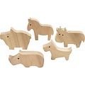 Creativ Company Houten dieren H: 3-14,5 cm, dikte 2 cm, 10st Boerderij,