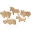 Creativ Company Houten dieren H: 3-14,5 cm, dikte 2 cm, 10st Boerderij,