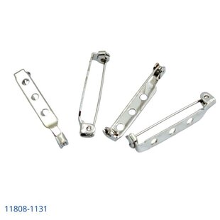 Brochespeld 32mm 4st zilver