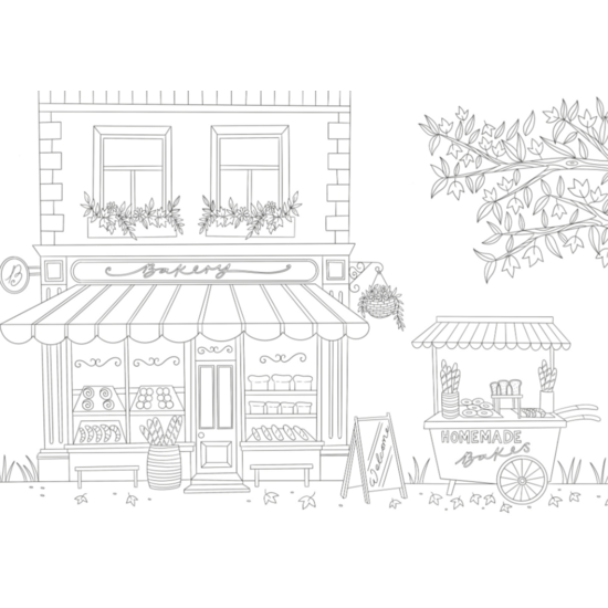 Deltas Kleurboek voor volwassenen, Cosy Shops