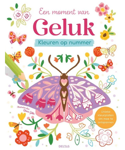 Kleurboek Een moment van geluk, kleuren op nummer