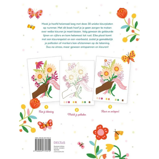 Deltas Kleurboek Een moment van geluk, kleuren op nummer