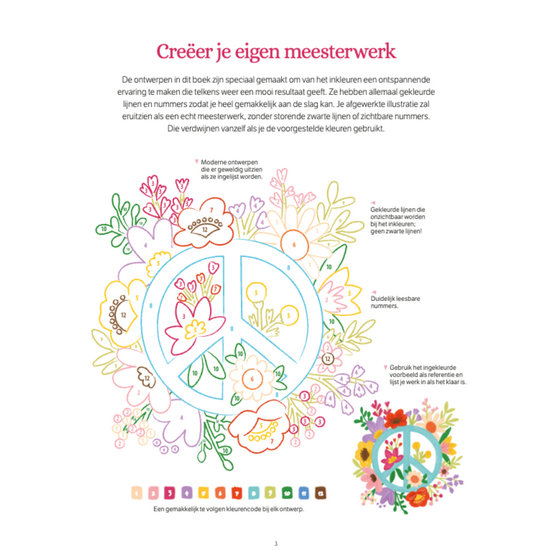 Deltas Kleurboek Een moment van geluk, kleuren op nummer