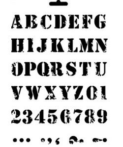 Mixed Media Stencil MA61 21x29 cm Alfabet