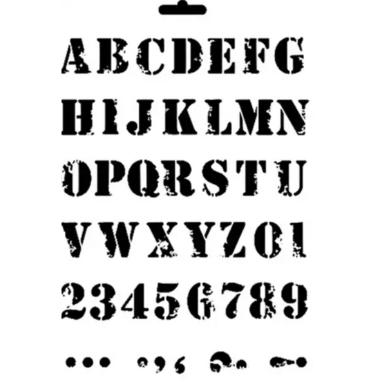 Cadence Mixed Media Stencil MA61 21x29 cm Alfabet