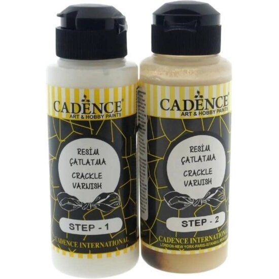 Cadence Cadence Crackle vernis set 120ml + 120ml (transparent crackle) Let op los verpakt!