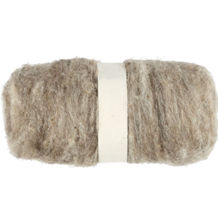 Gekaarde Wol 100 gr. Natural